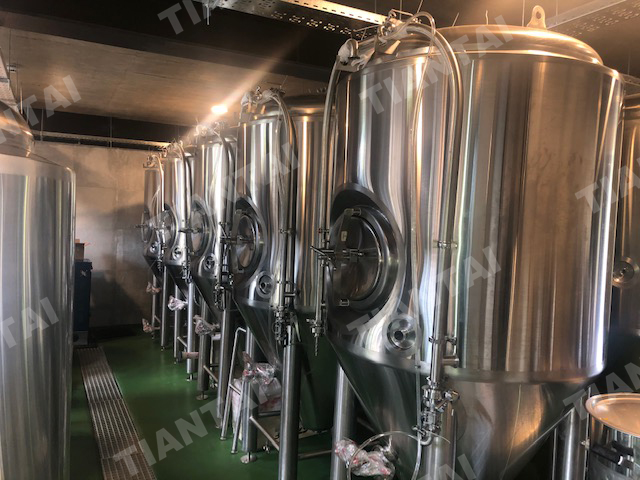 500L microbrewery equipment under installation in South Africa